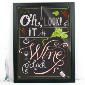 "Wine o'clock", 30x40cm
