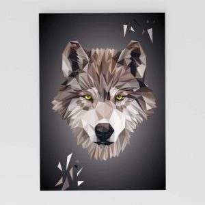 Postkarte Wolf