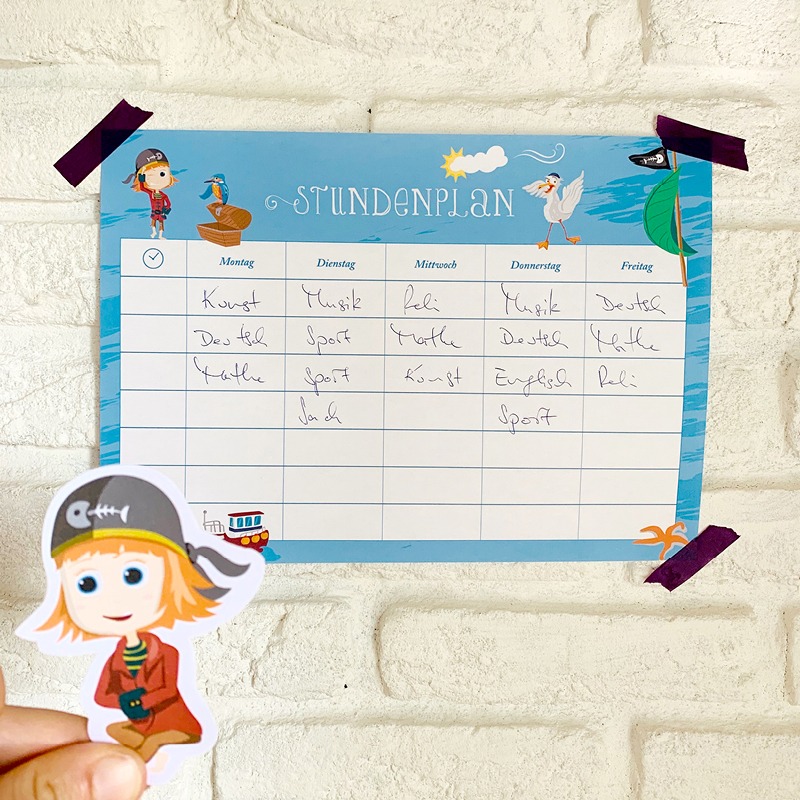 Piratenstarker Stundenplan